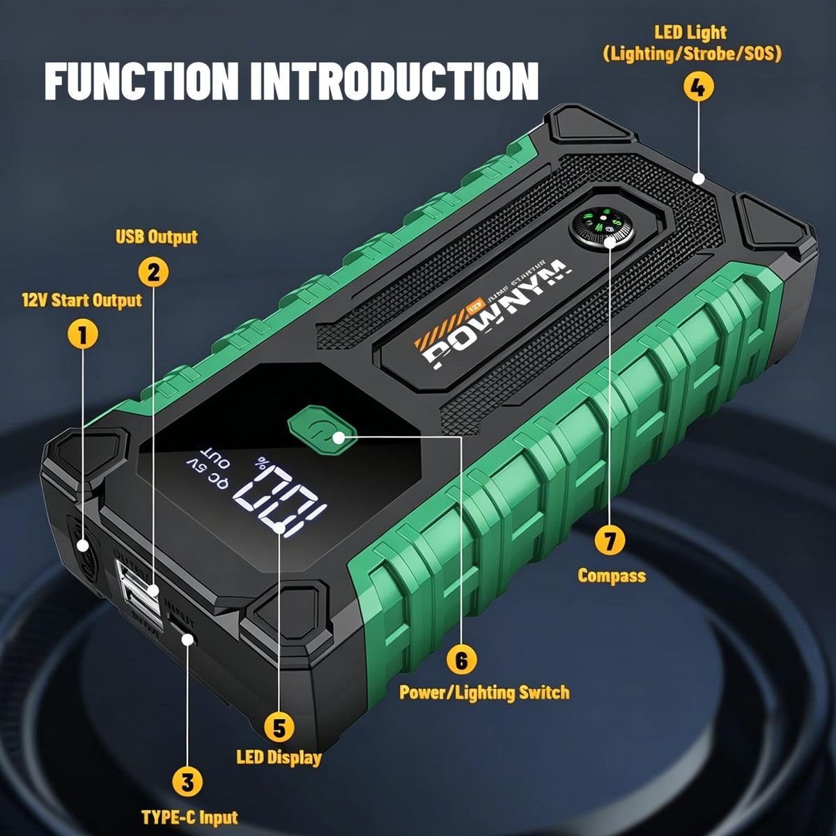 12V Battery Booster Pack with LED Light E3346