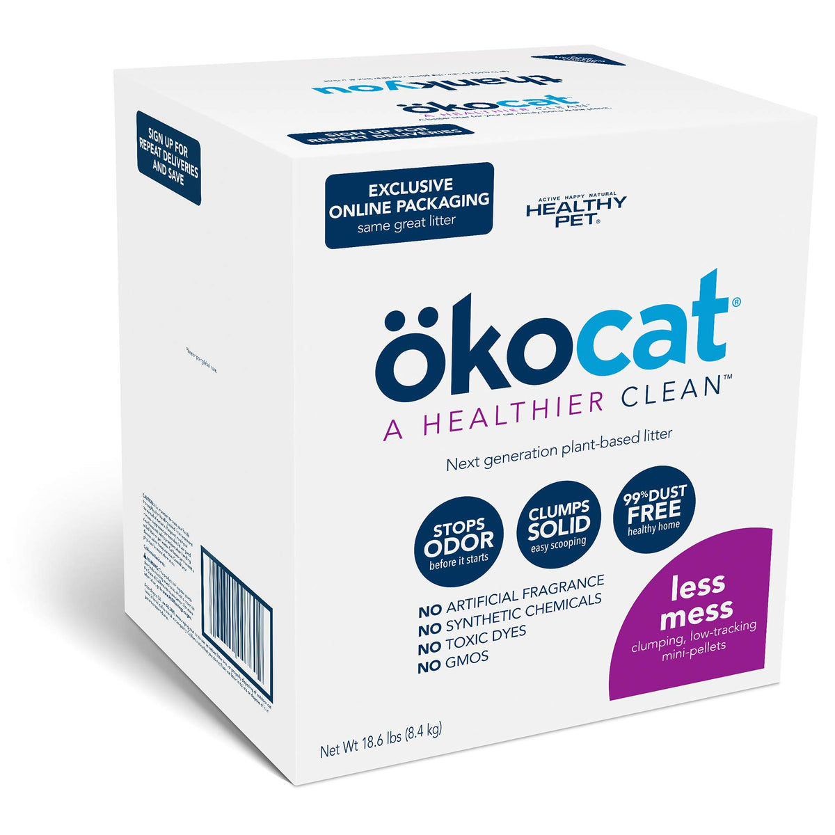 Unscented Wood Clumping Cat Litter Mini-Pellets 18.6 pounds S71674