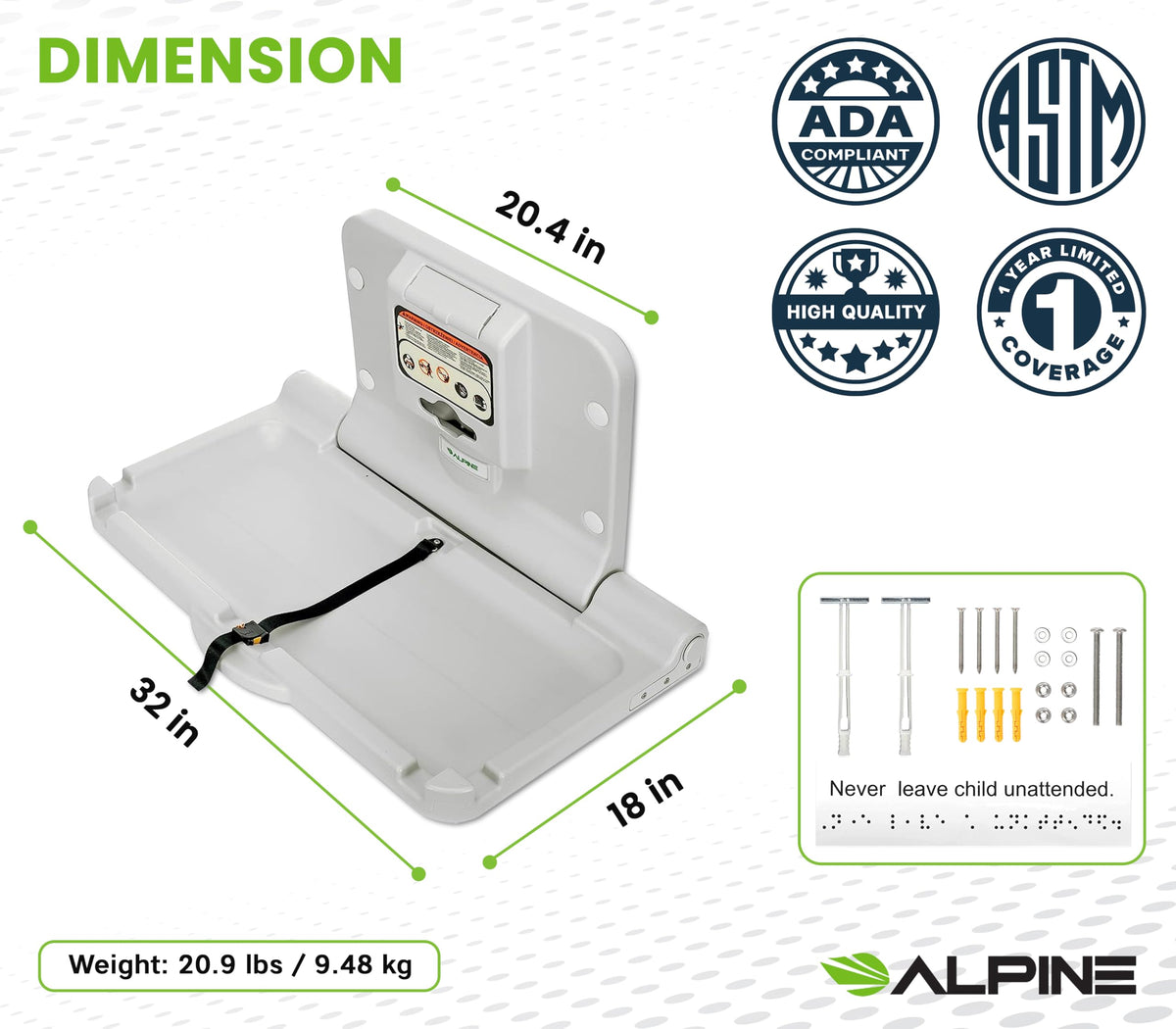 Wall Mounted Baby Changing Station S69587
