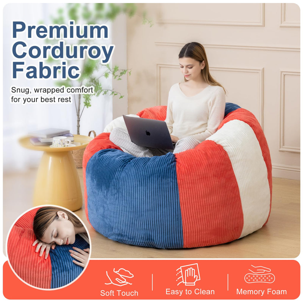 Shredded Foam Bean Bag Chair with Arms F230