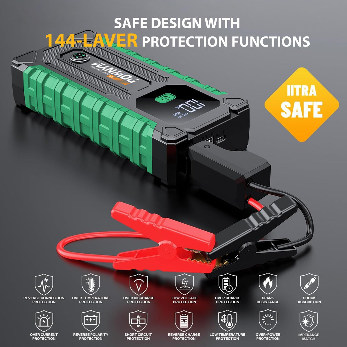 12V Battery Booster Pack with LED Light E3346