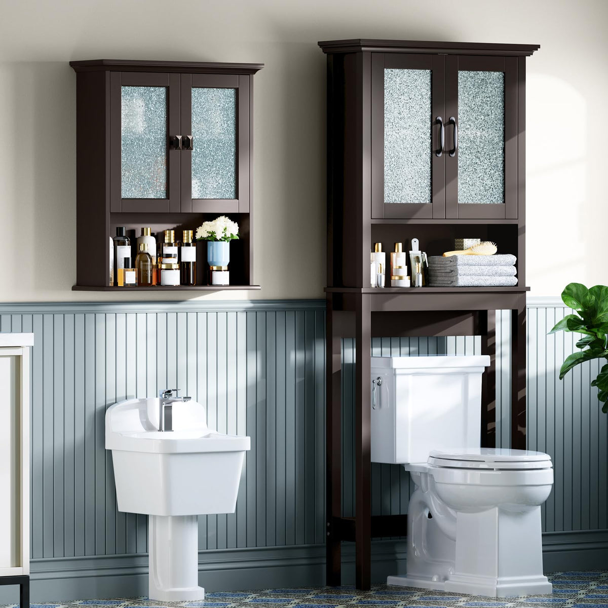 Wall Mount Bathroom Cabinet with Glass Door B245006