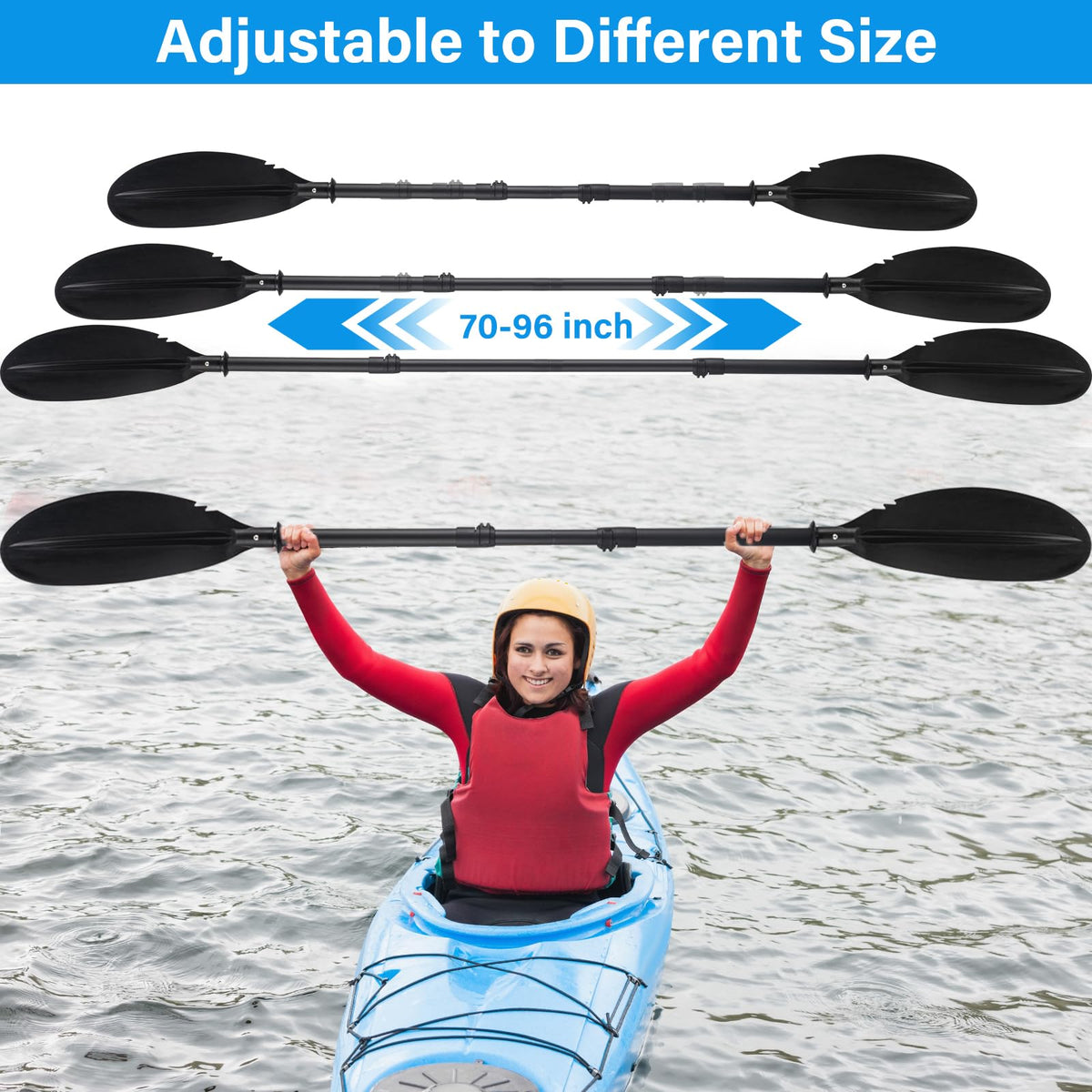 Adjustable Kayak Paddle with Paddle Leash V1107