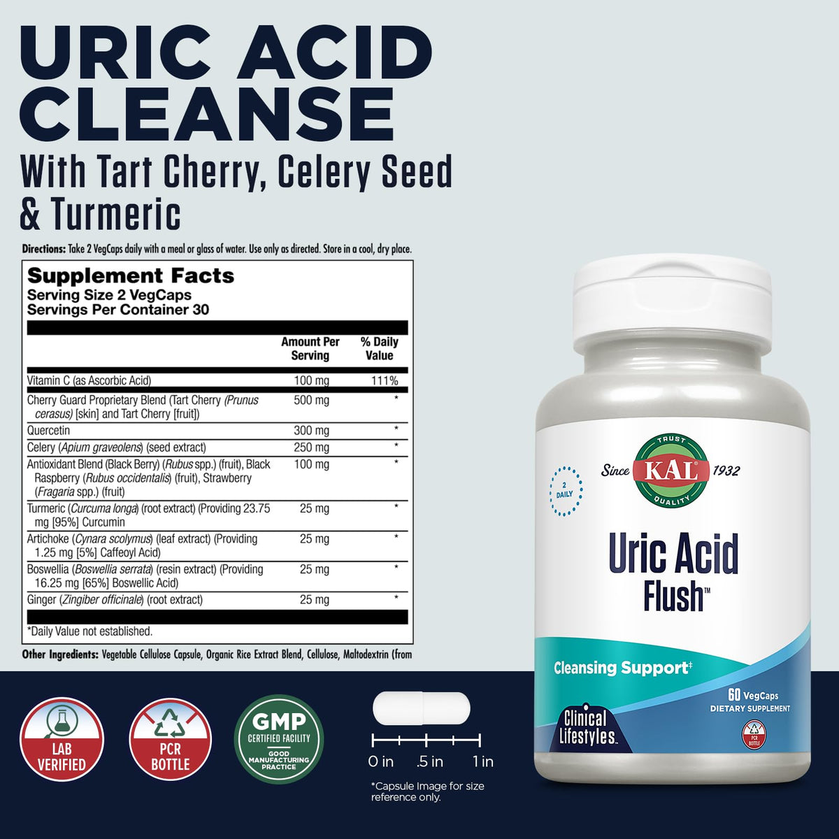 Tart Cherry Celery Seed 60 VegCaps H2250