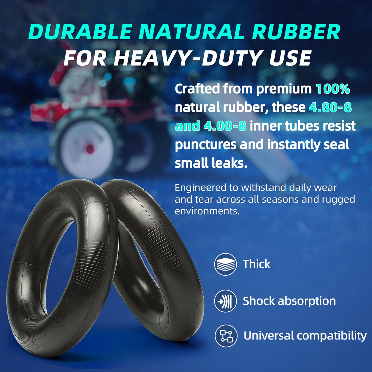 4.80/4.00-8" Heavy Duty Inner Tube with TR-13 Straight Valve Stem (1-Pack) X816746