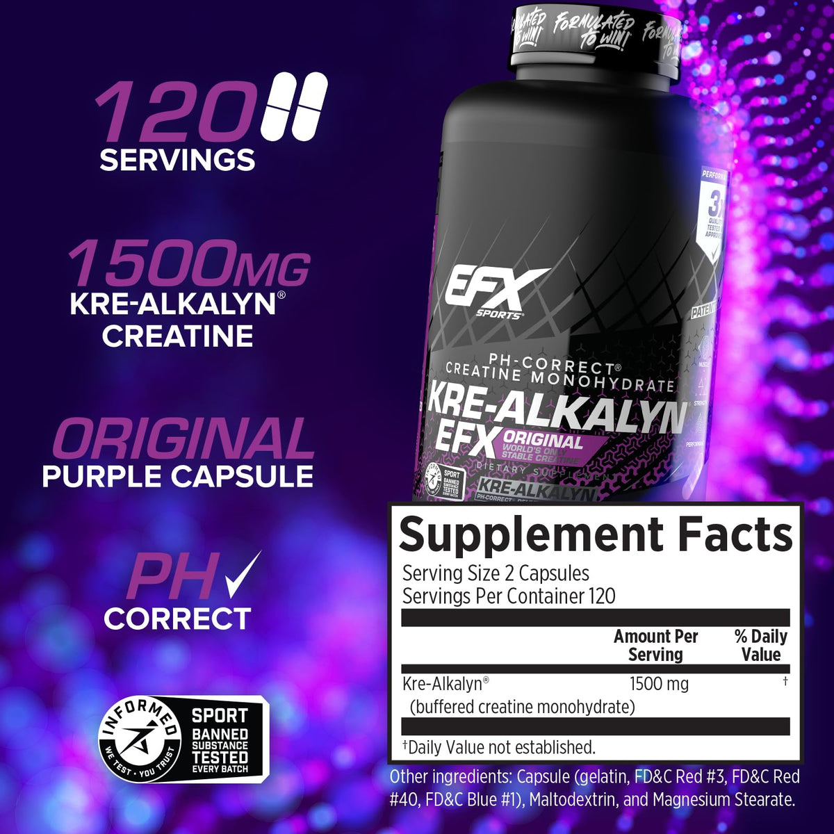Creatine Monohydrate Pill Supplement 240 Capsules K255657