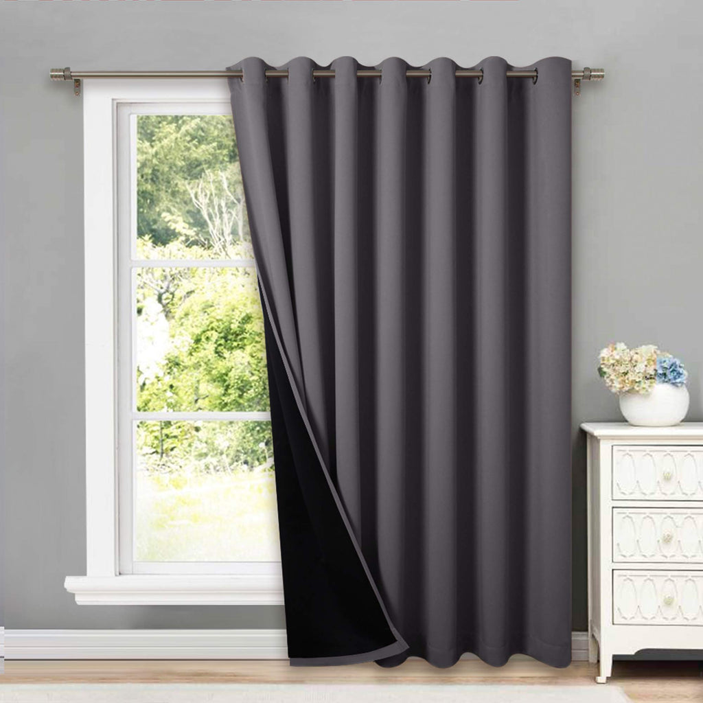 Gray 1 Panel 100 x 84 Inch Patio Door Curtain A66612