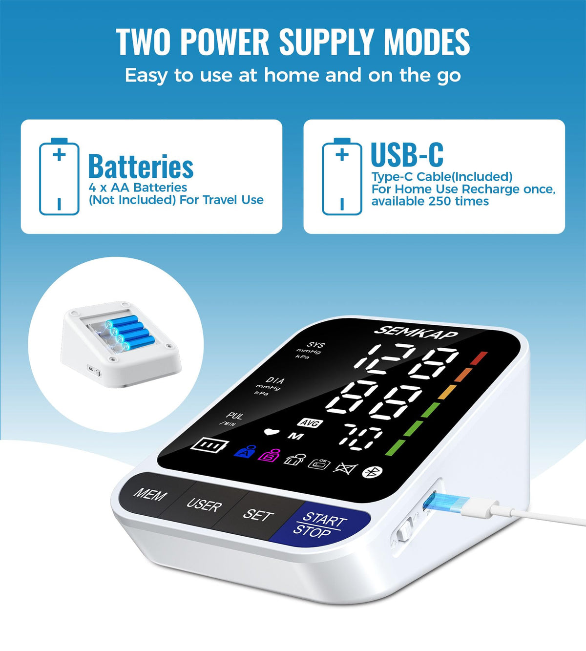 Blood Pressure Monitor with 2 Cuffs G818