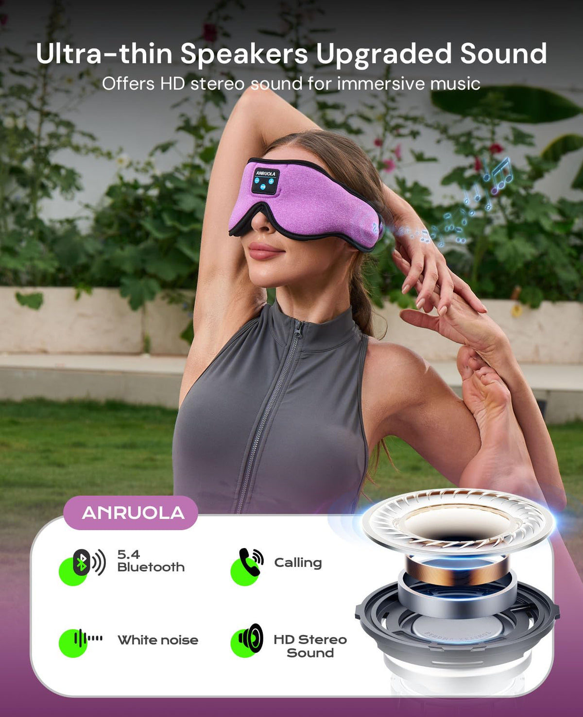 Bluetooth Sleep Mask with Blackout Eye Mask X6560