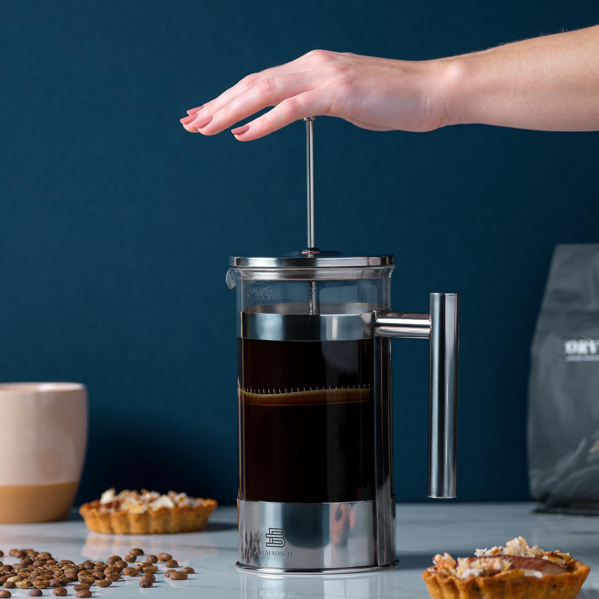 34 oz Borosilicate Glass French Press Coffee Maker F575