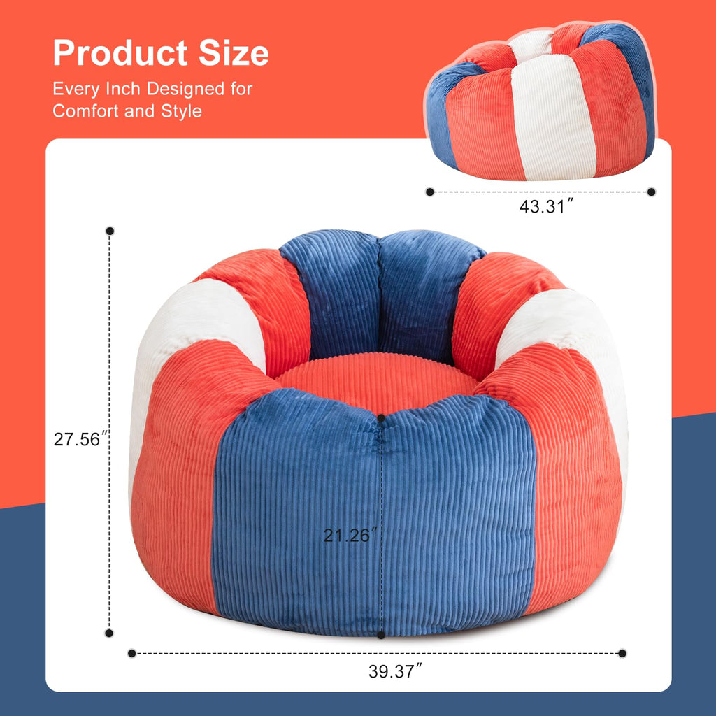Shredded Foam Bean Bag Chair with Arms F230