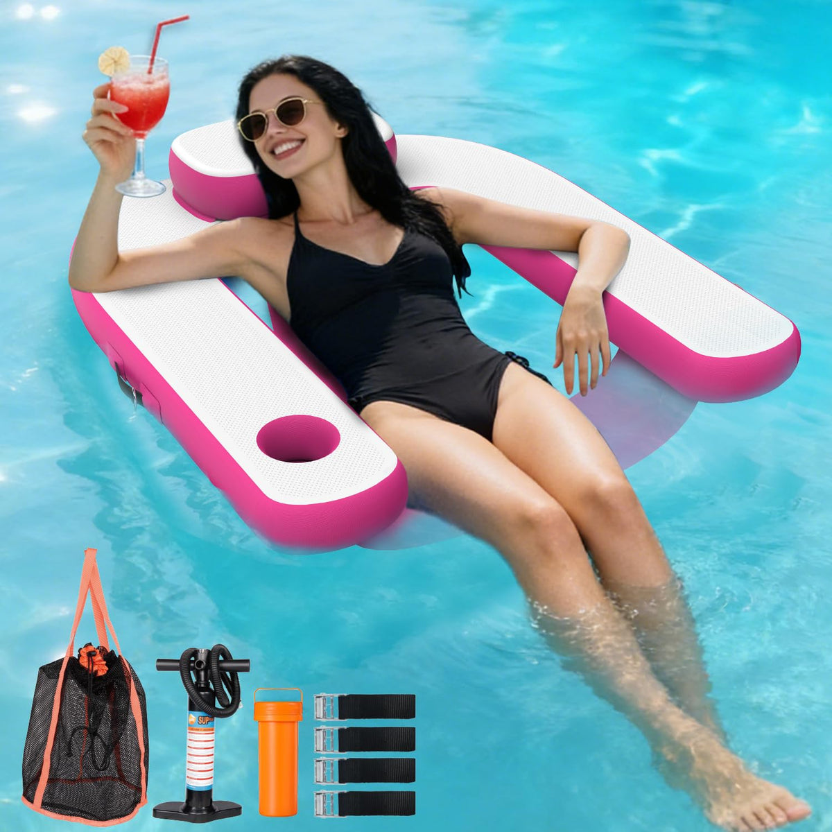 Pool Floats with Cup Holder & Headrest H373439
