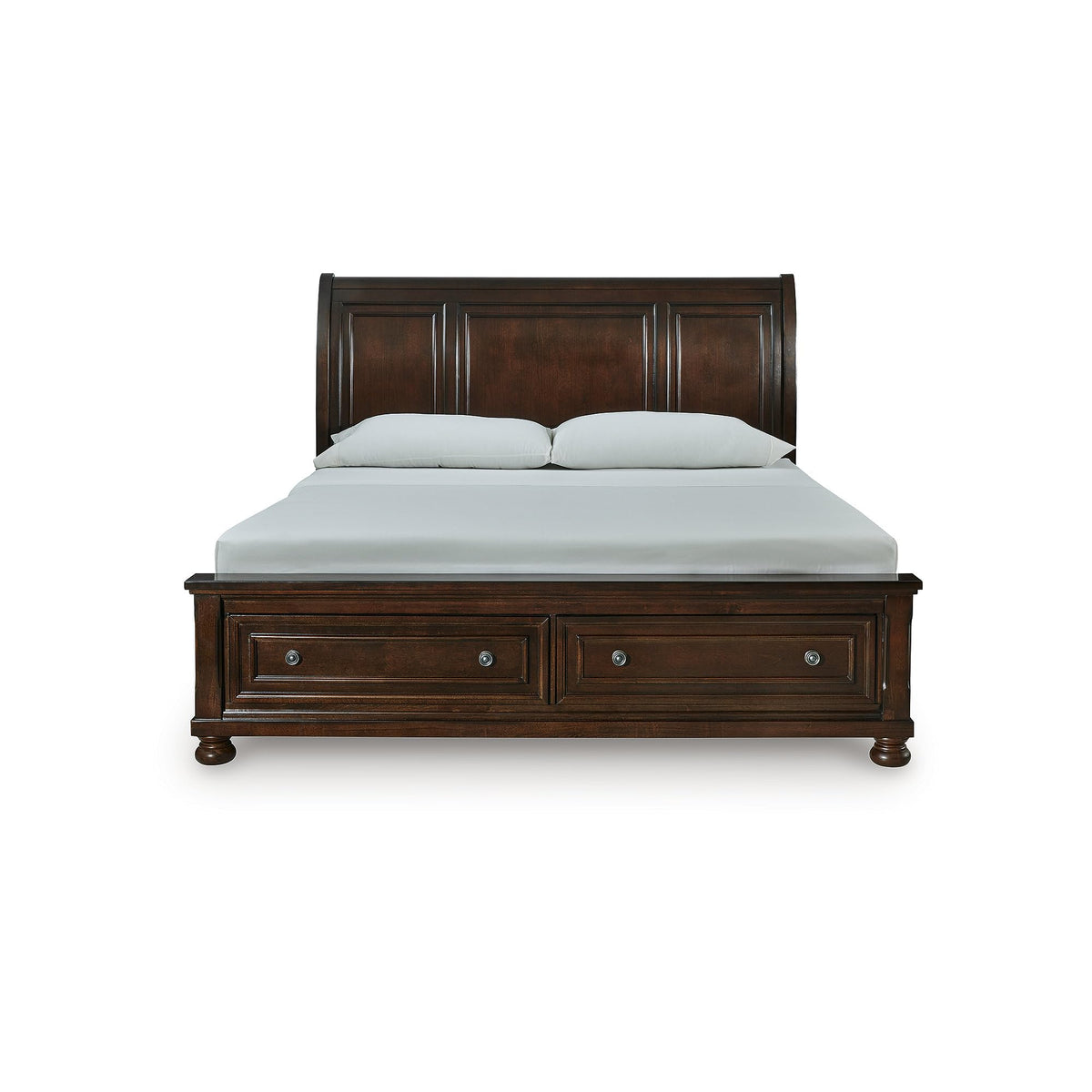 Cal King Sleigh Bed Frame with Storage M458557