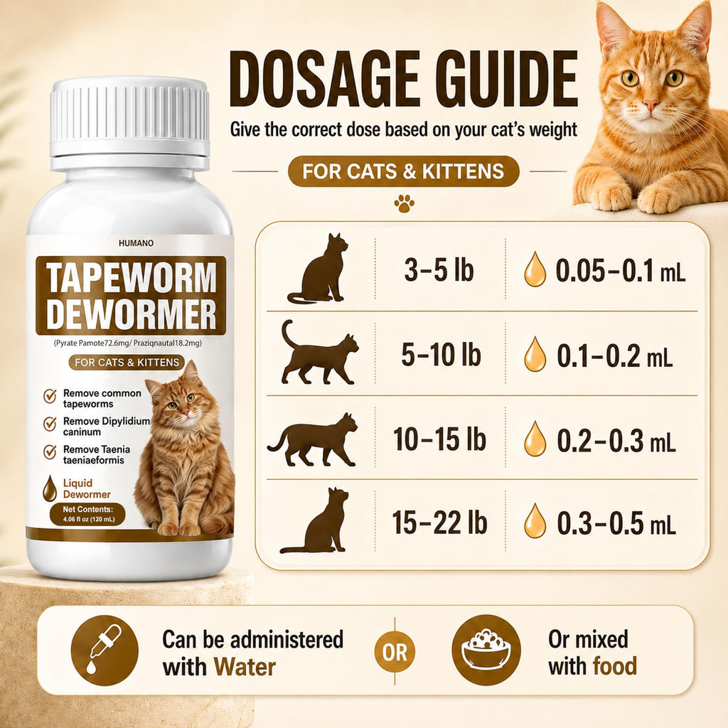 Broad Spectrum Cat Tapeworm Dewormer F552