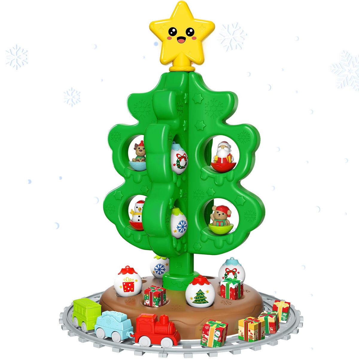 Colorful Plastic Finger Puppets Christmas Tree U86810