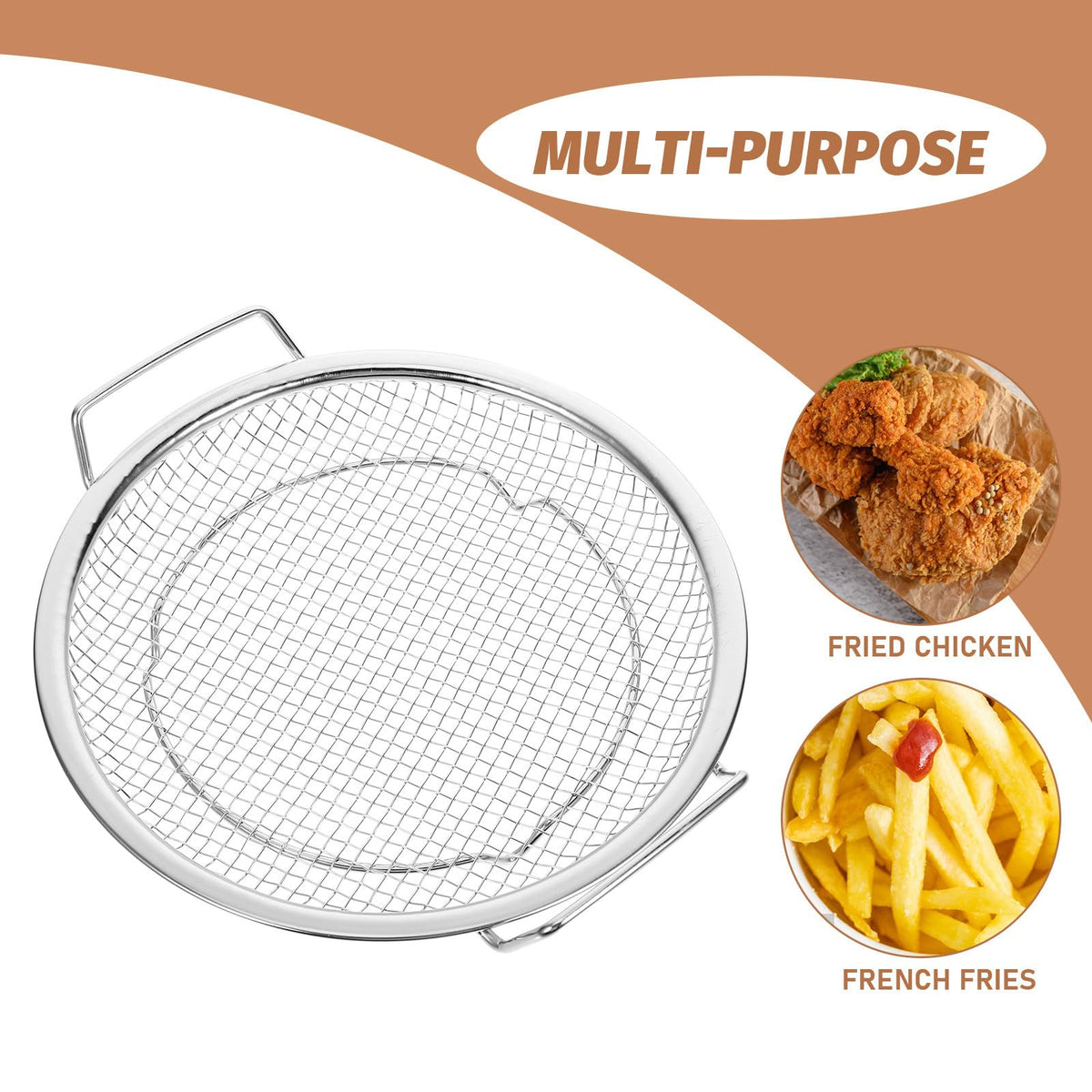 Stainless Steel Frying Basket Strainer 18cm U114415