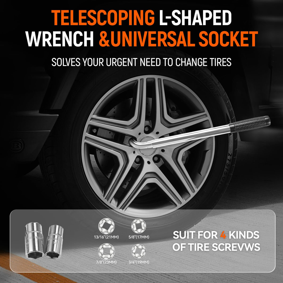 3 Ton Heavy Duty Scissor Jack with Lug Wrench Z471