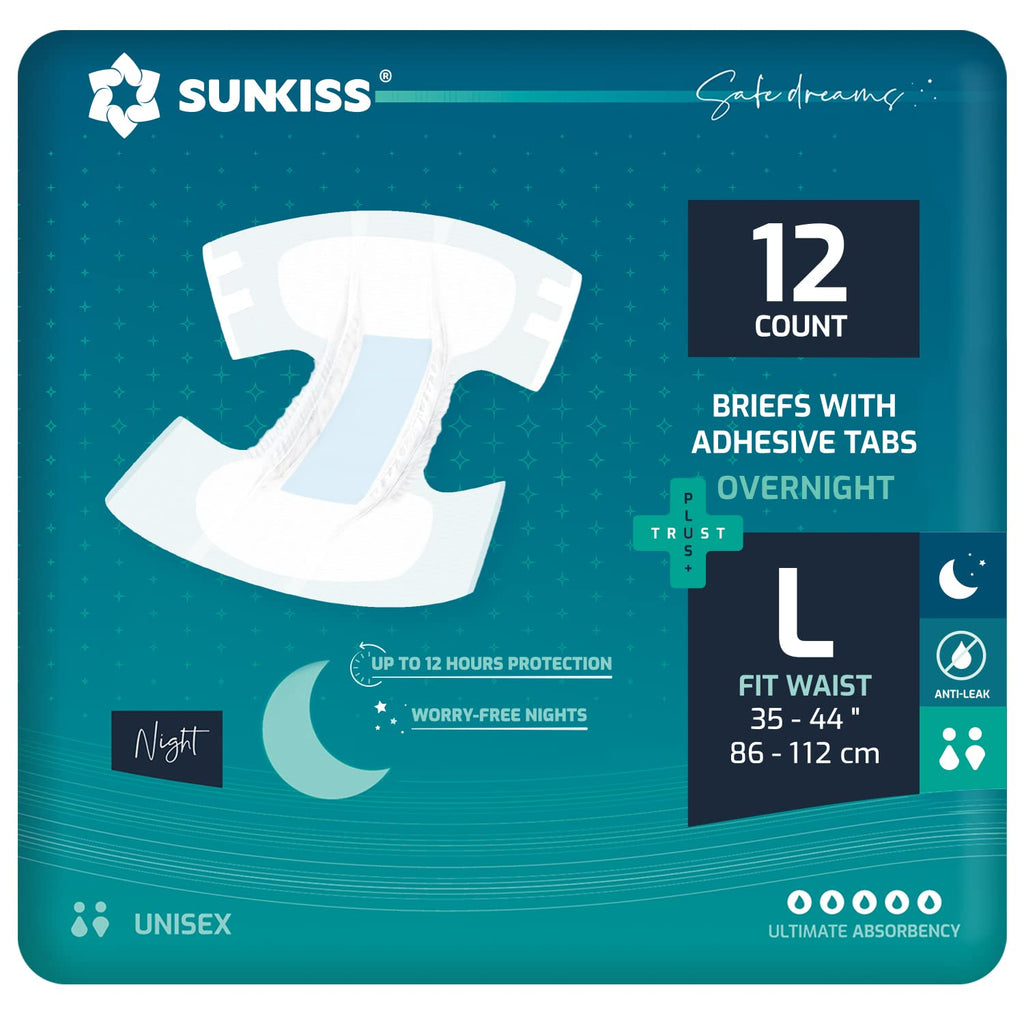 Adult Diapers Large 12 Count & Booster Pads 26 Count B610447