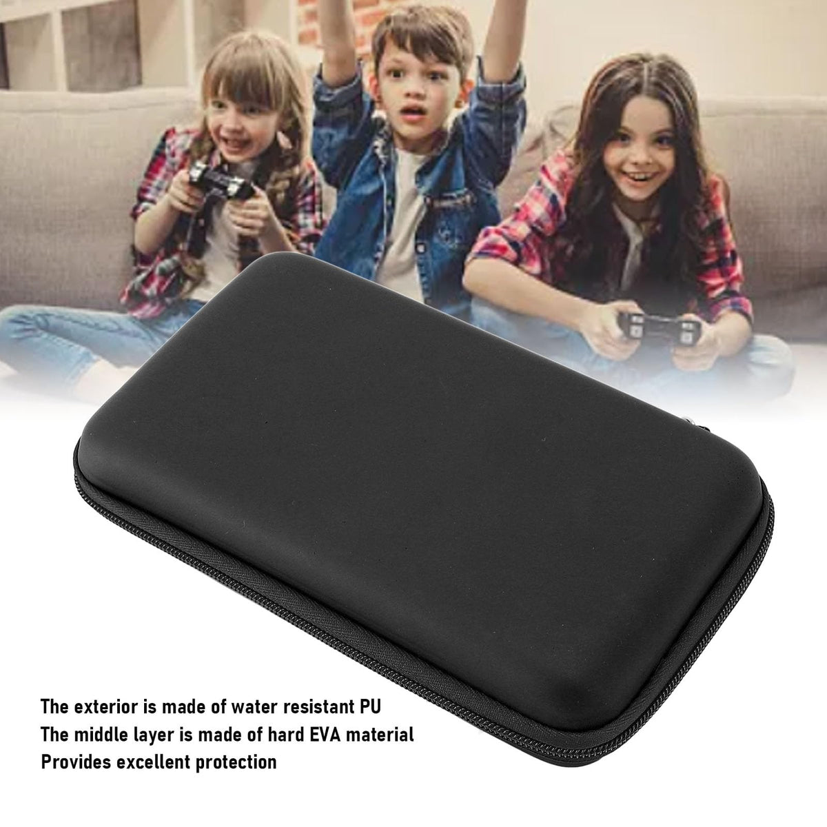Black Hard Shell Carrying Case with 8 Game Slot D1149