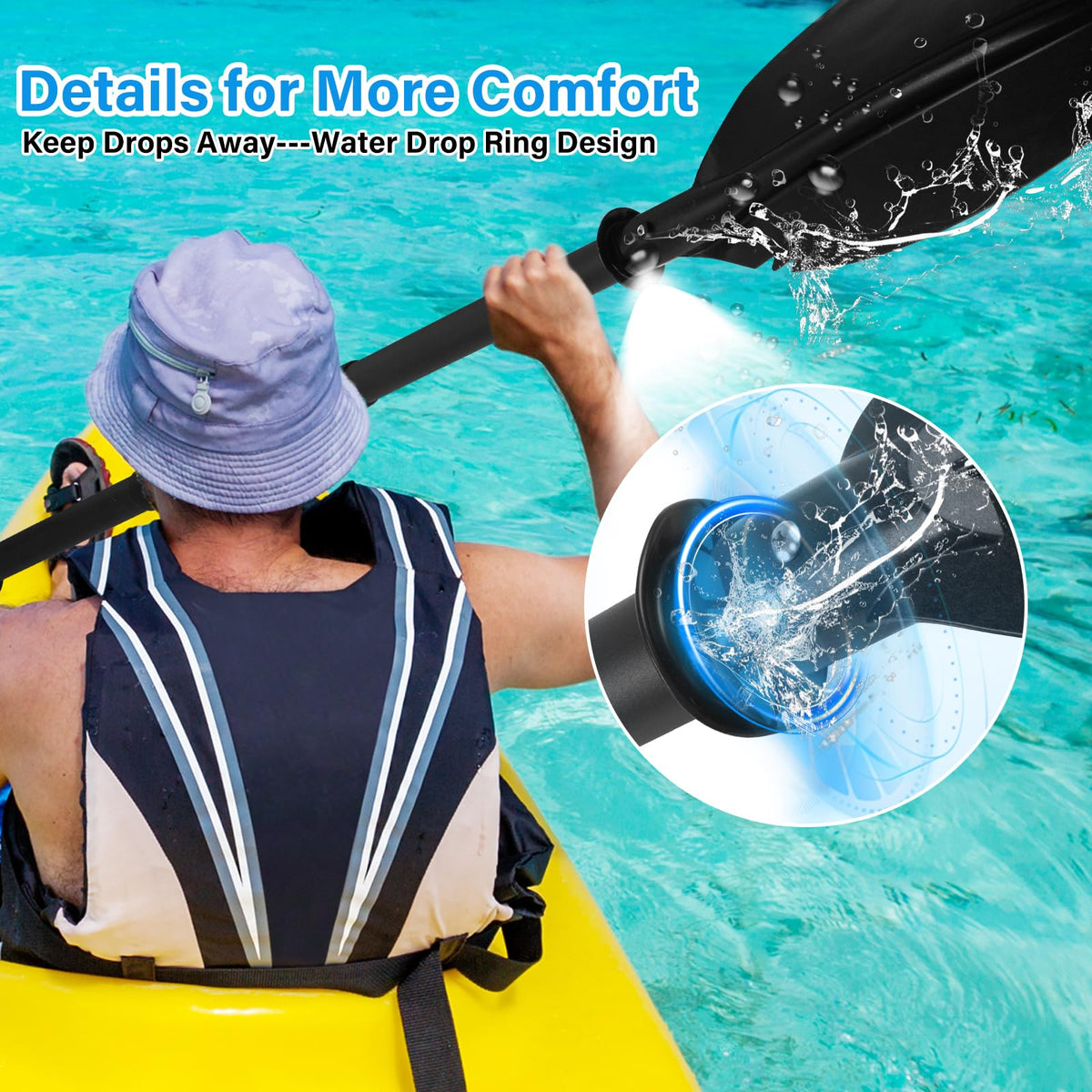 Adjustable Kayak Paddle with Paddle Leash V1107