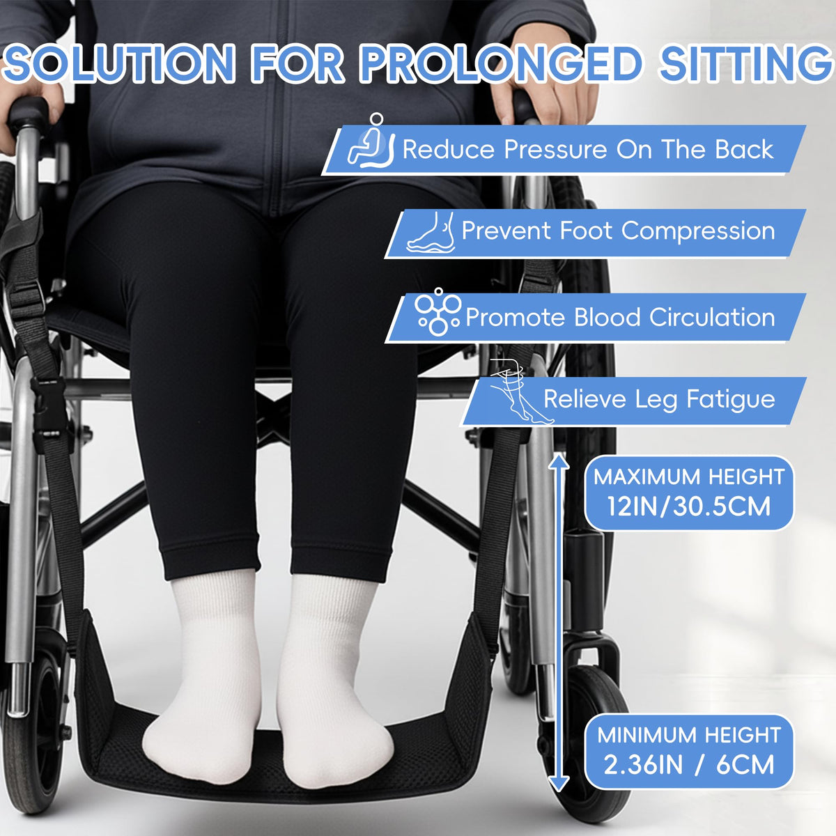 Wheelchair Foot Rest with Adjustable Leg Support T68088