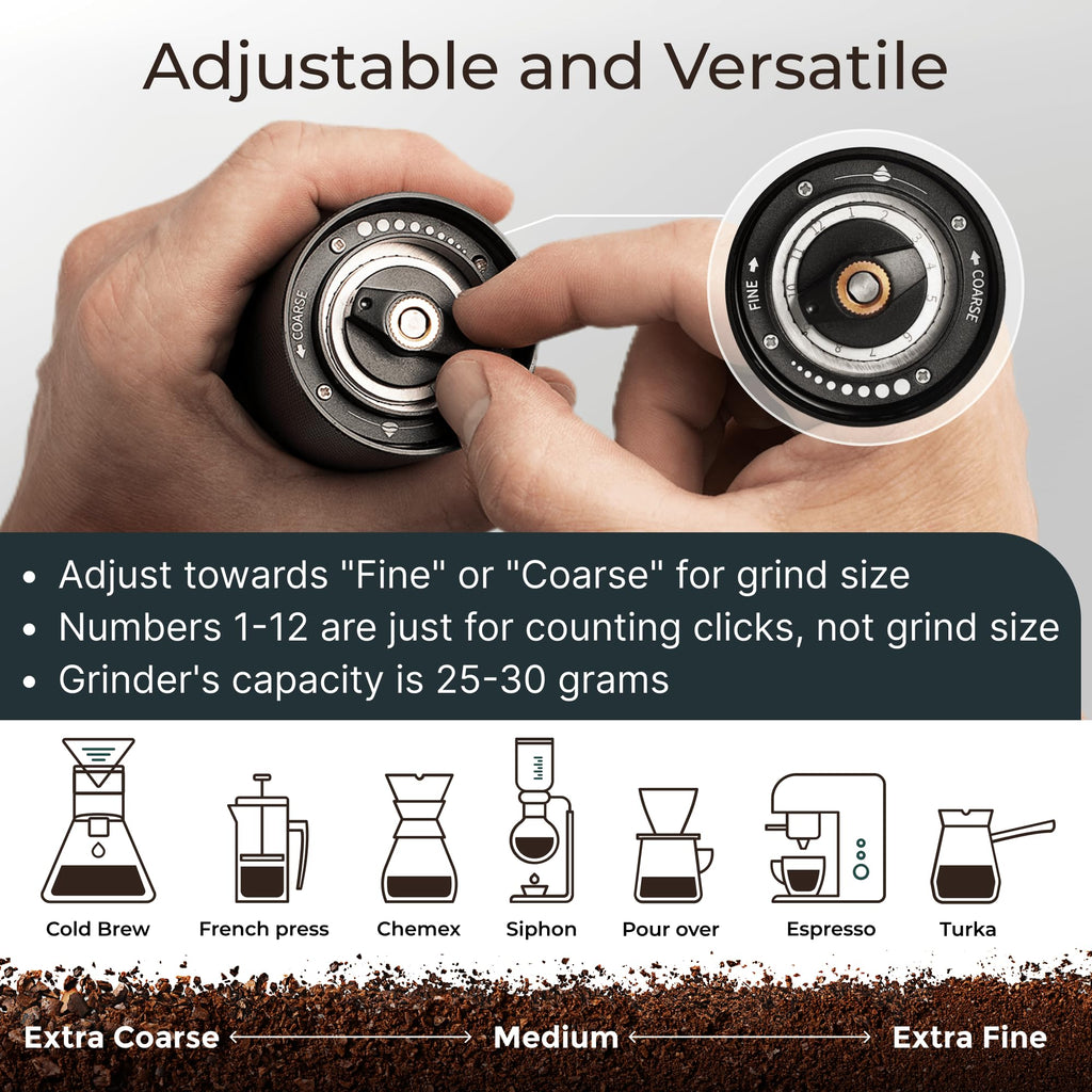Manual Adjustable Conical Burr Coffee Grinder K660629