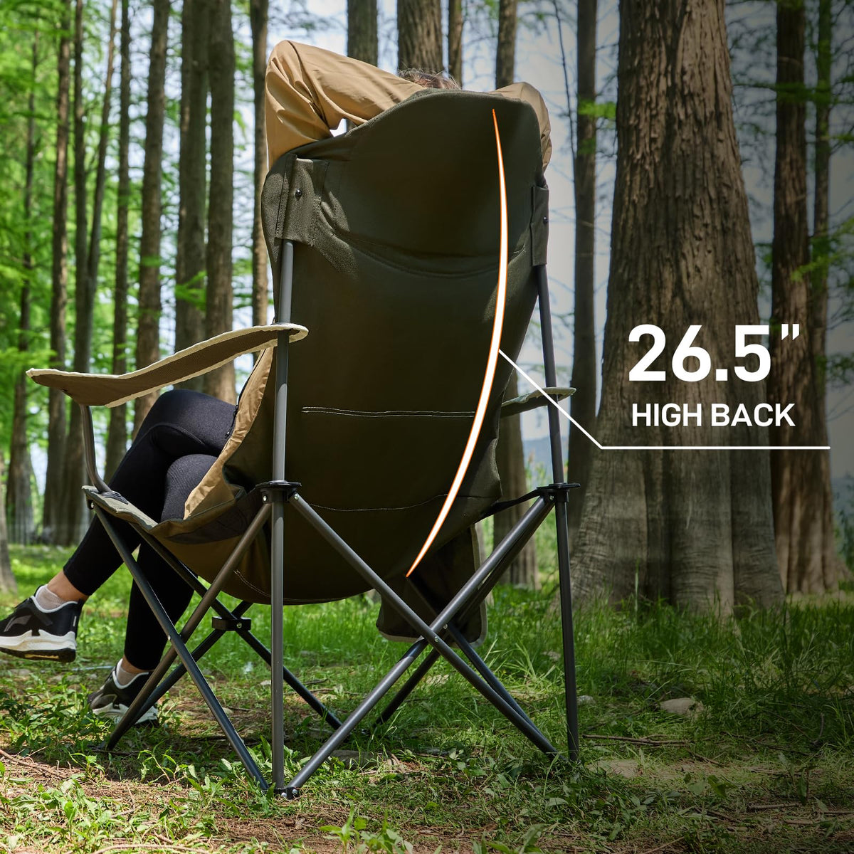 Folding Camping Chairs 2 Pack Green I18724