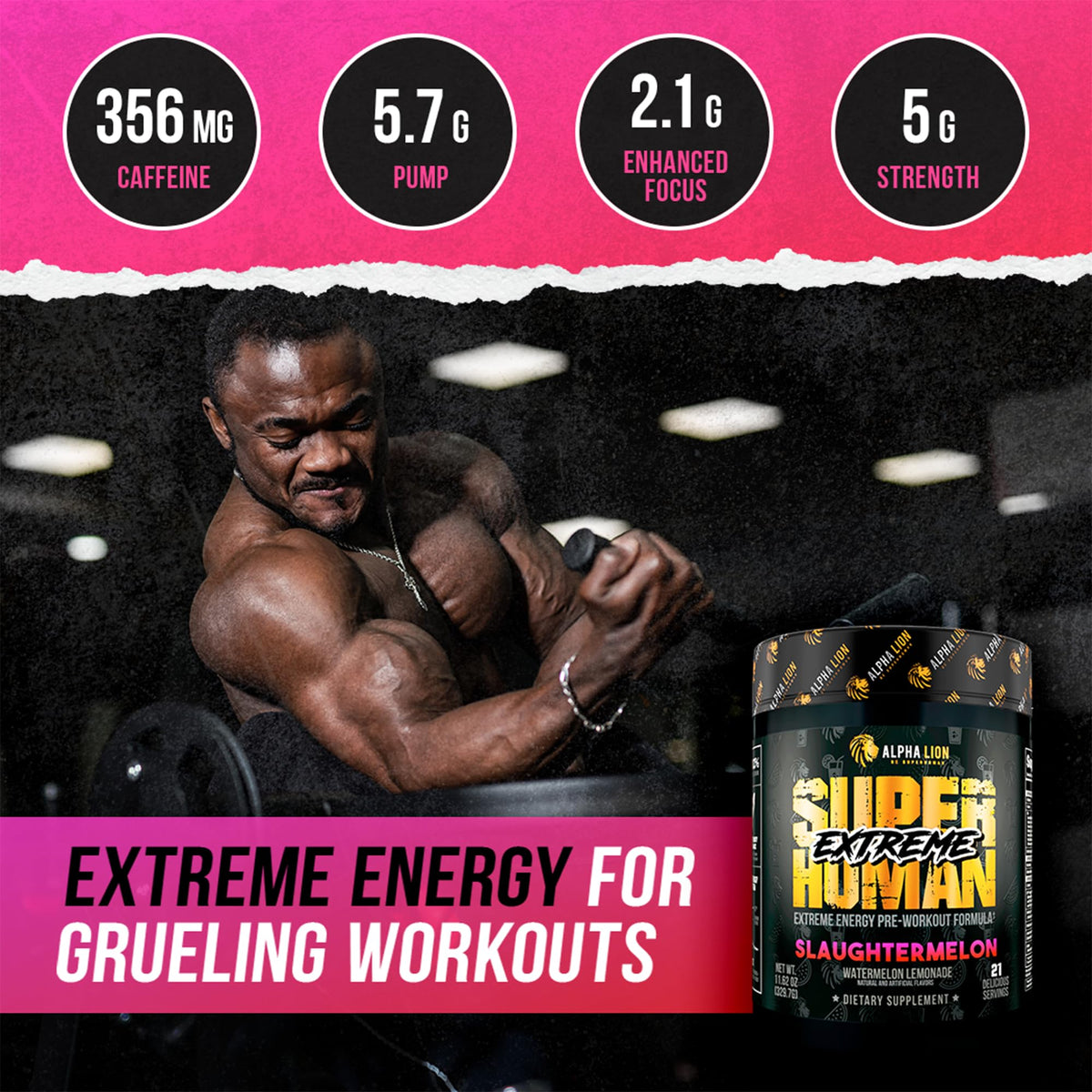 High Stim Pre Workout Powder with Beta Alanine & Caffeine (21 Servings) S2294