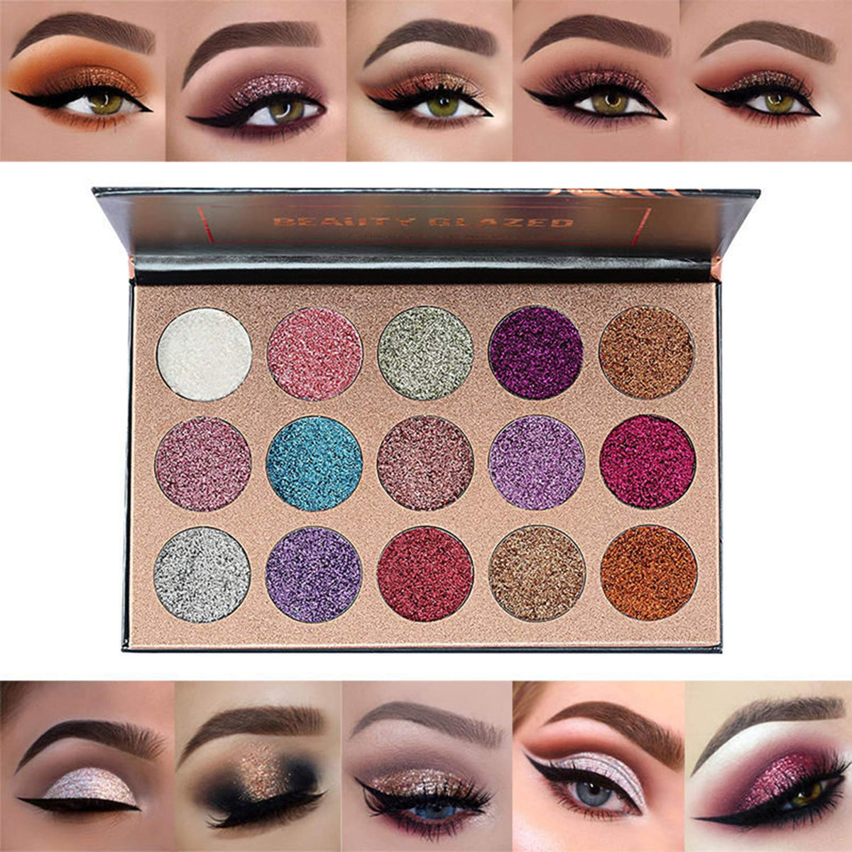 15 Colors Glitter Shimmer Eyeshadow Palette E316926