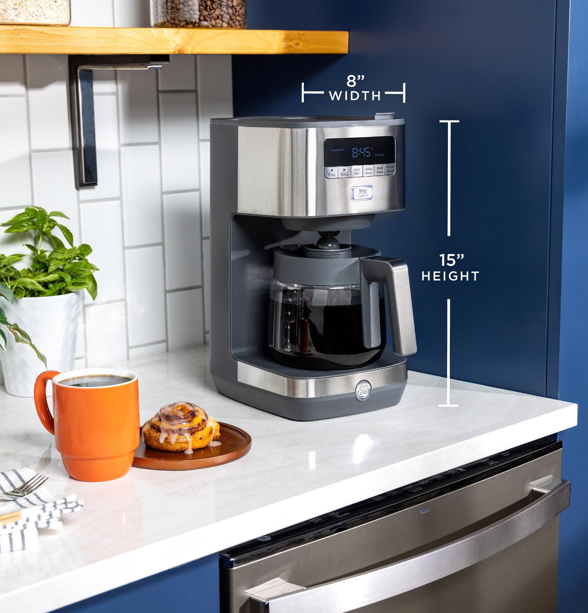 12-Cup Stainless Steel Drip Coffee Maker with Timer K485