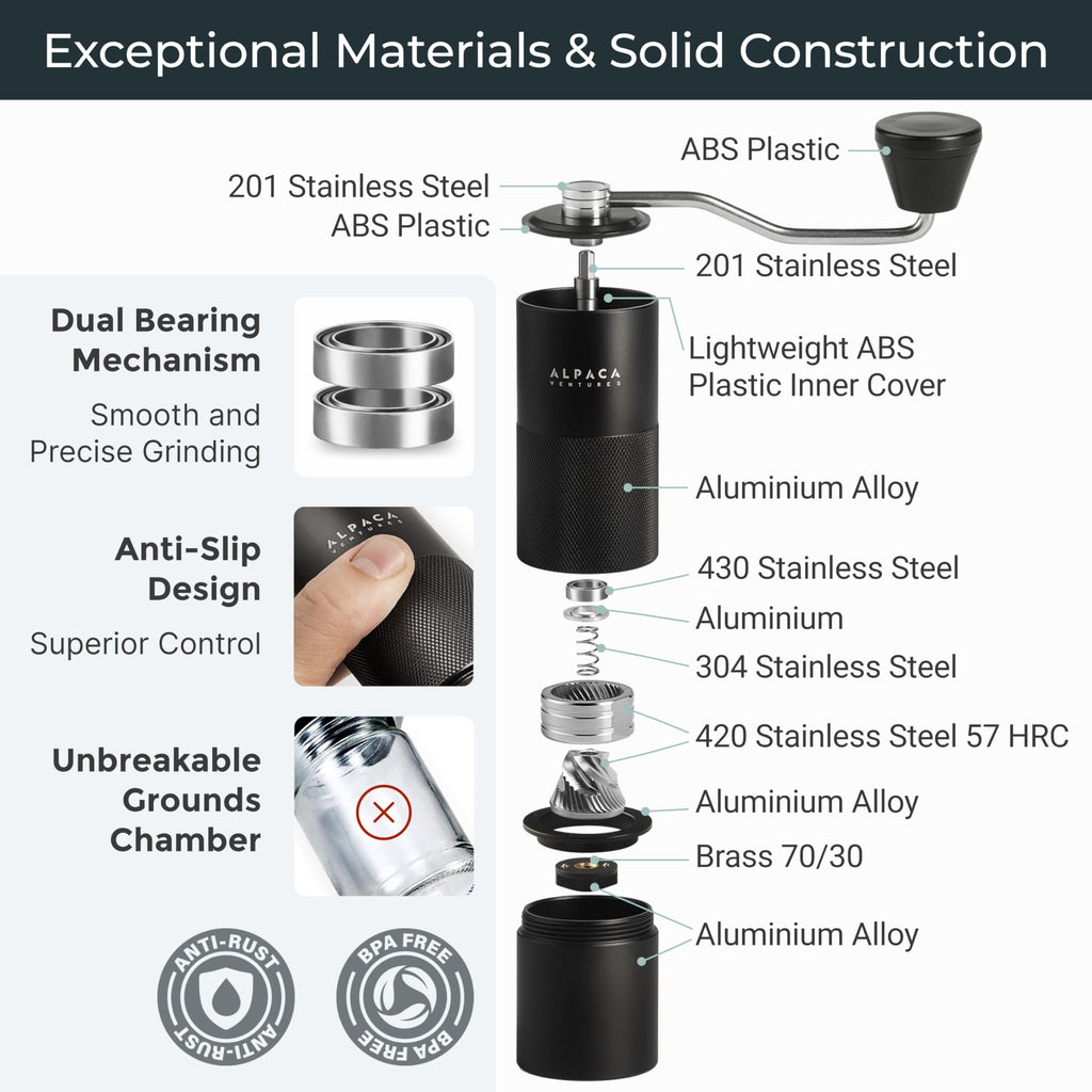 Manual Adjustable Conical Burr Coffee Grinder K660629
