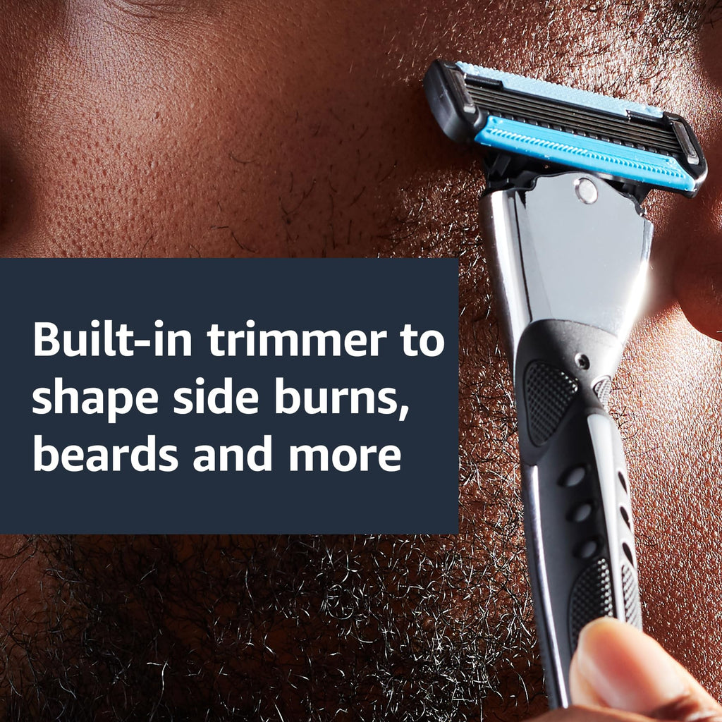 5-Blade Men's Razor with 16 Cartridges, Black Y8192