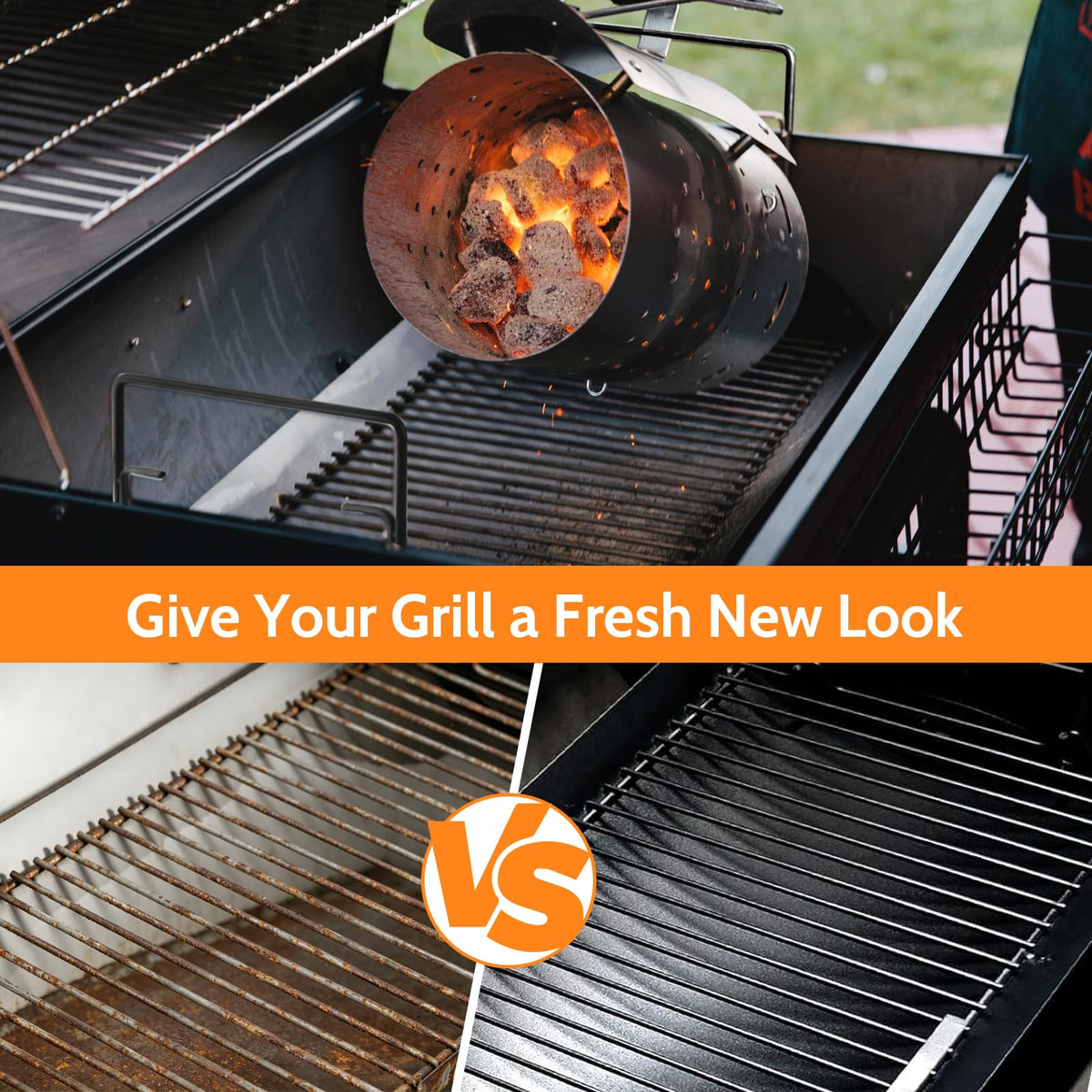 27” Ash Pan Charcoal Tray Replacement with 2Pcs Fire Grate Hanger H890470