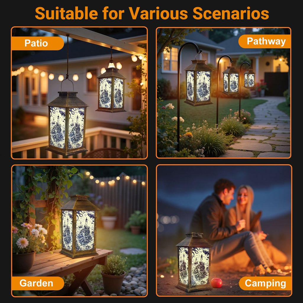 Blue Waterproof Solar Lantern X320