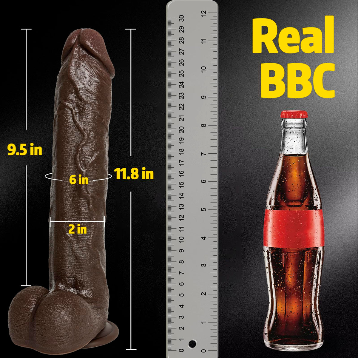 Big Black XL Dildo with Suction Cup B510438