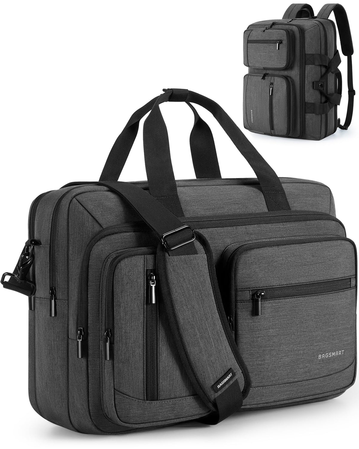 3 In 1 Laptop Bag 17.3 Inch Water-Repellent Black E386048