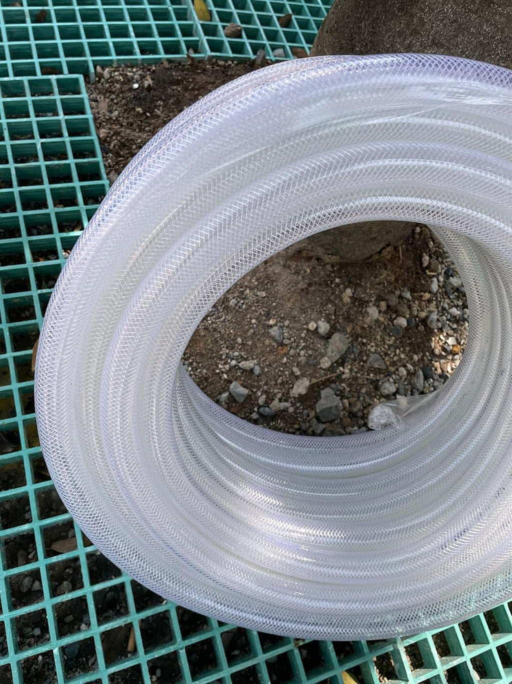 1" OD 100Ft Braided Clear PVC Vinyl Tubing E526
