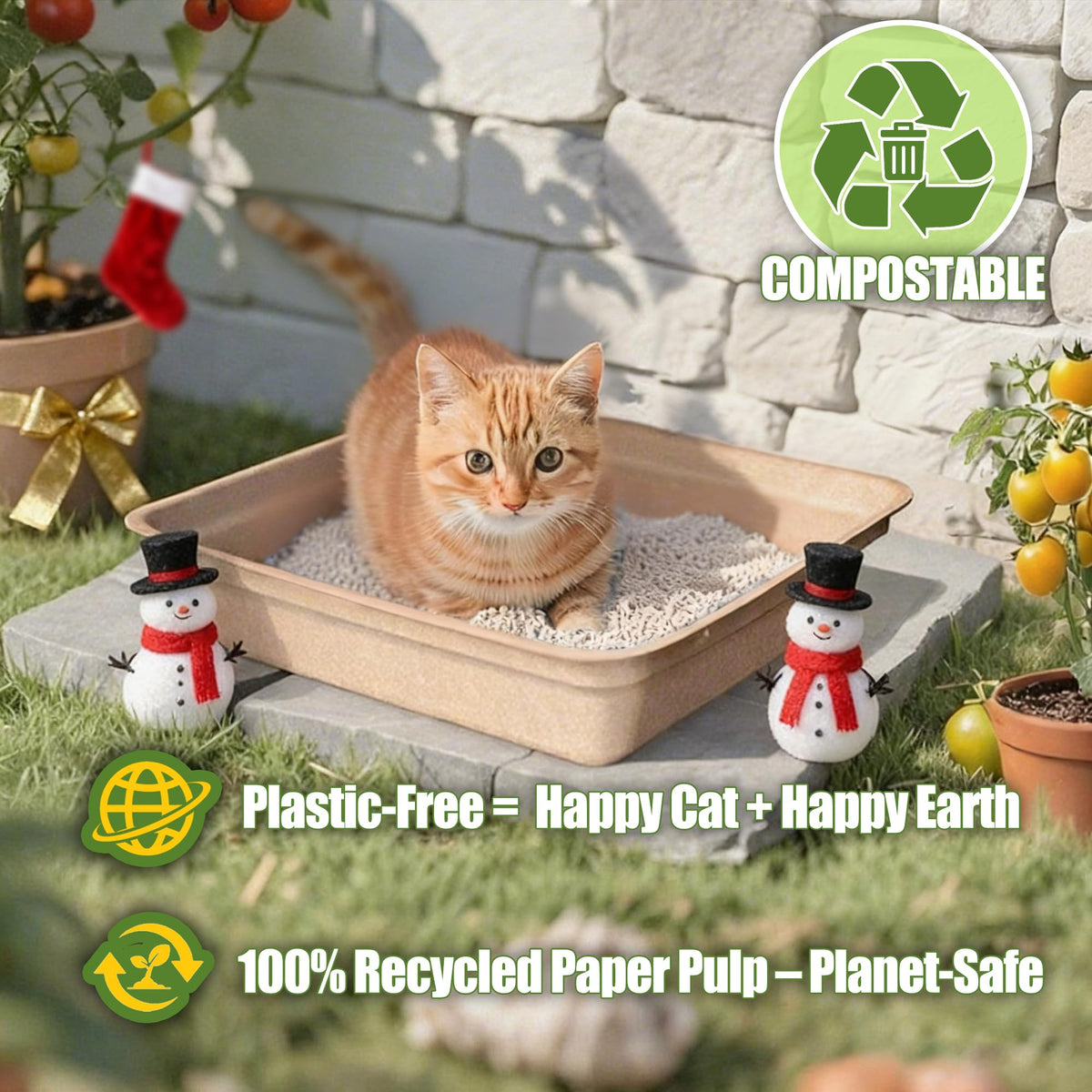 Disposable Litter Box for Cats Large 2/4/6/8-Pack 17.5X 13.5in Leak-Proof L813947