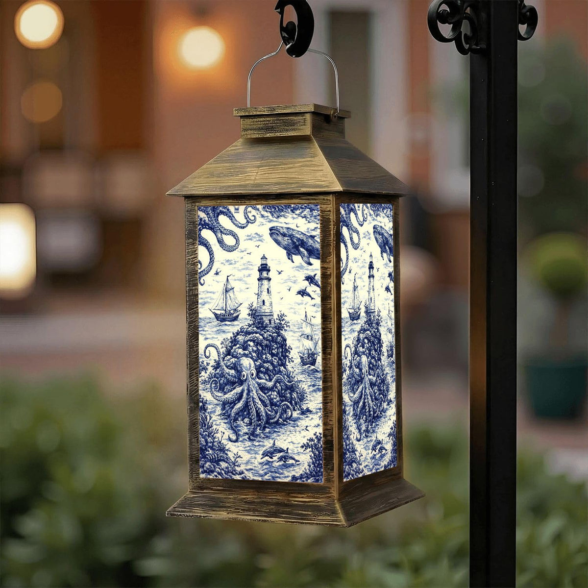 Blue Waterproof Solar Lantern X320