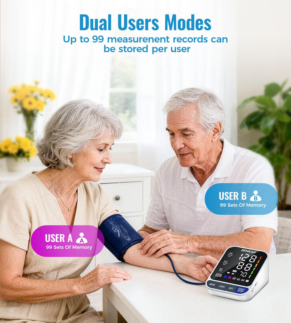 Blood Pressure Monitor with 2 Cuffs G818
