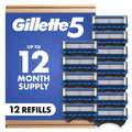 5-Blade Razor Blade Refills, 12 Count R614