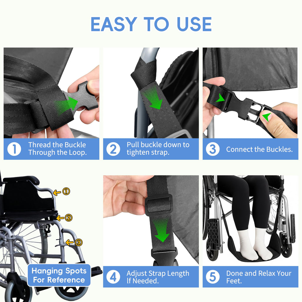 Wheelchair Foot Rest with Adjustable Leg Support T68088