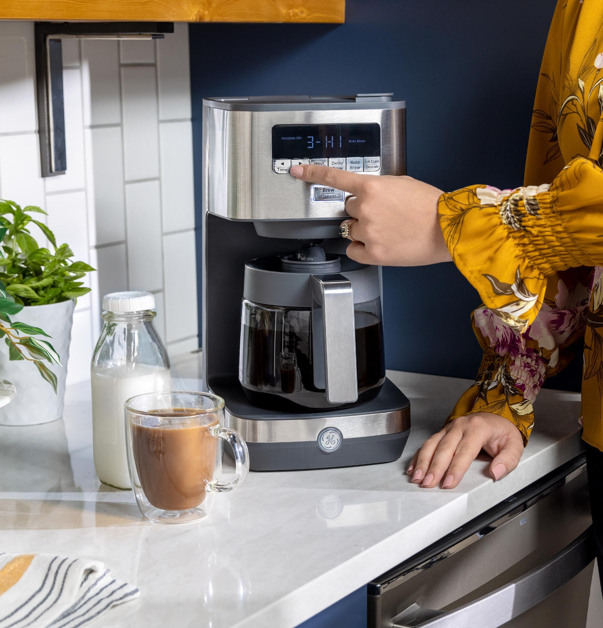 12-Cup Stainless Steel Drip Coffee Maker with Timer K485