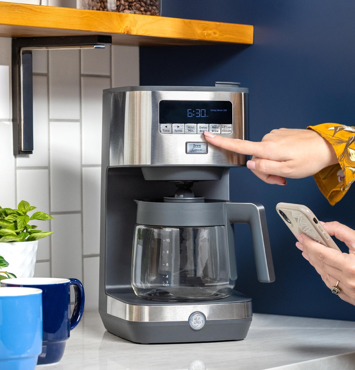 12-Cup Stainless Steel Drip Coffee Maker with Timer K485