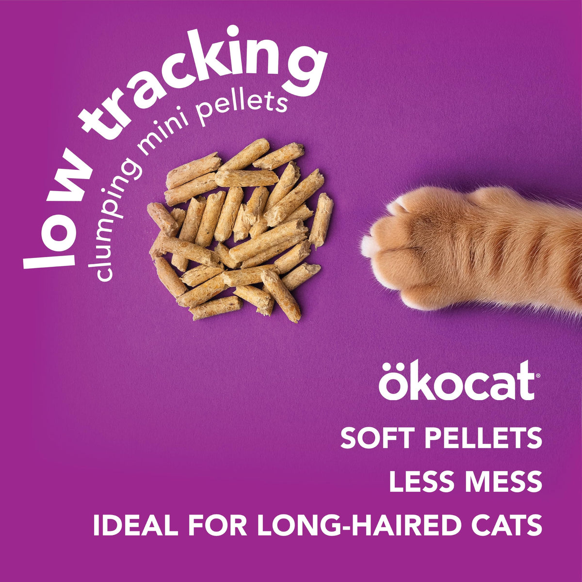 Unscented Wood Clumping Cat Litter Mini-Pellets 18.6 pounds S71674