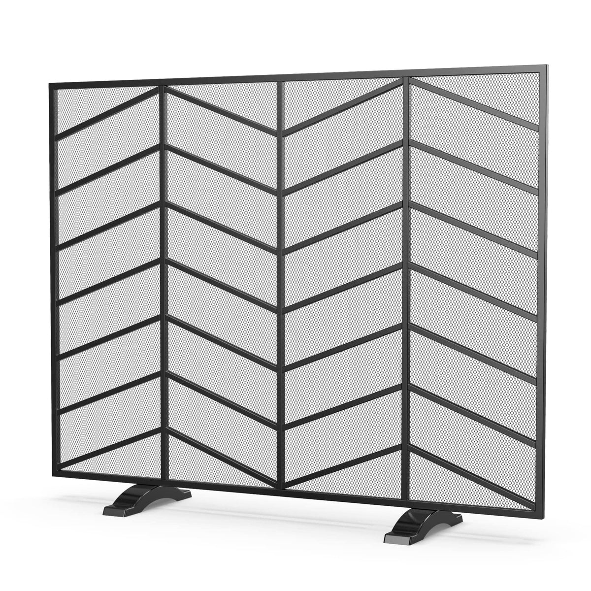 Iron Chevron Fireplace Screen A759592