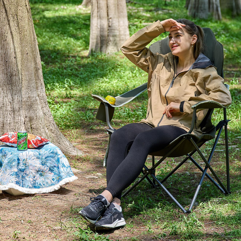 Folding Camping Chairs 2 Pack Green I18724