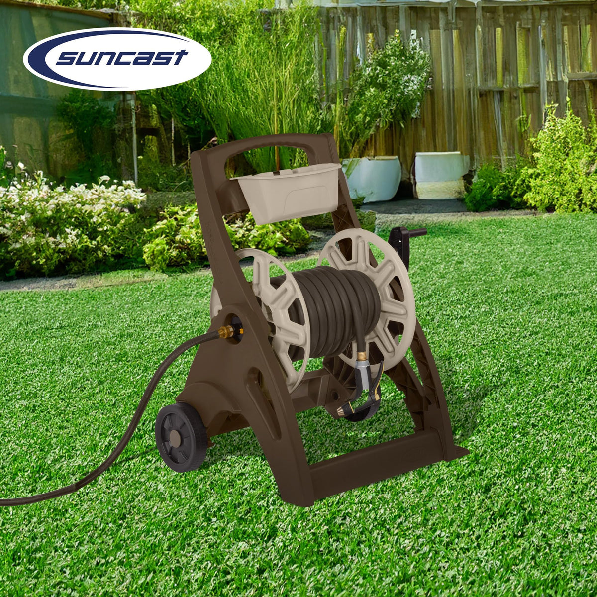 Lightweight Portable Garden Hose Reel Cart with Wheels and Crank Handle G6534