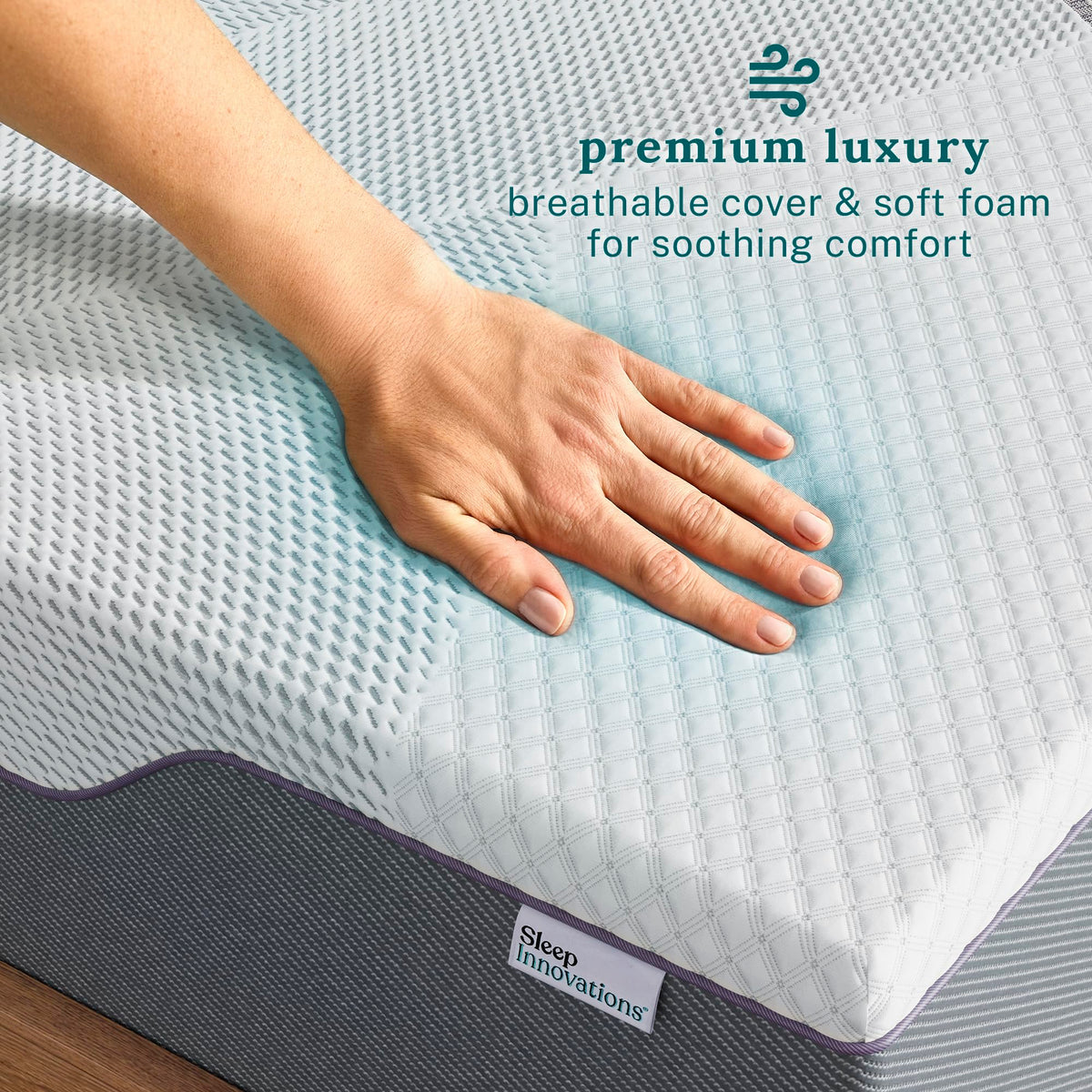 12 Inch Green Tea Memory Foam Mattress, Twin Size M378306